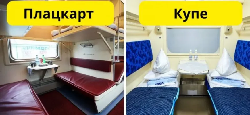 Різниця між купе та плацкартом: що вибрати для подорожі?