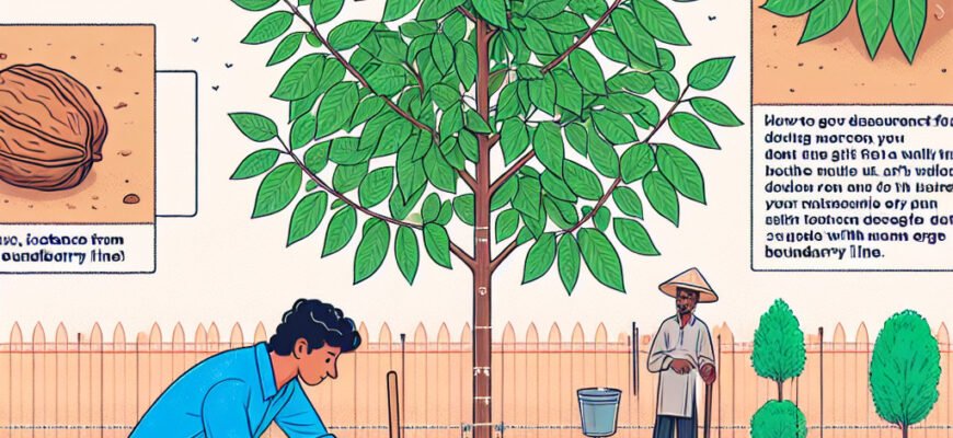 На якій відстані від межі садити горіх: правила та рекомендації