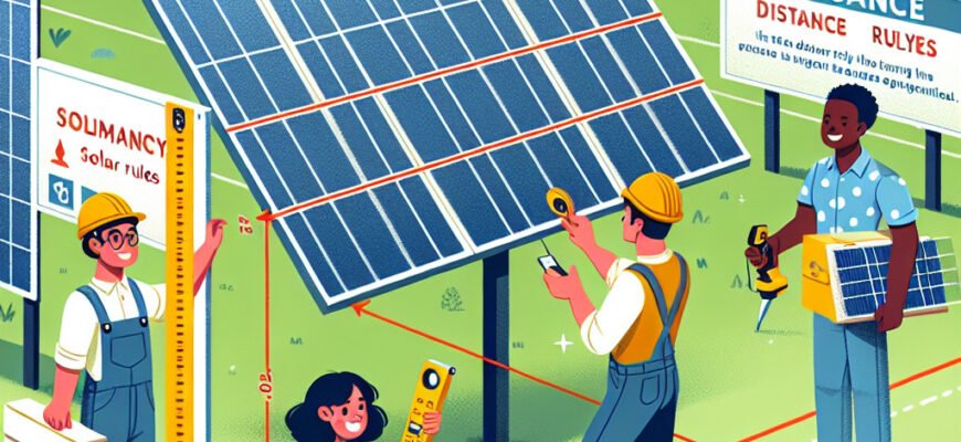 На якій відстані від межі встановлювати сонячні батареї: правила і поради