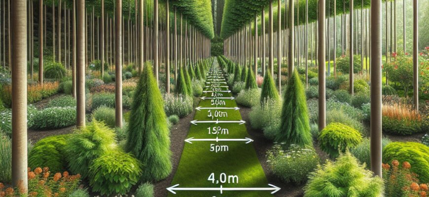 Оптимальна відстань для посадки колоновидних дерев у саду