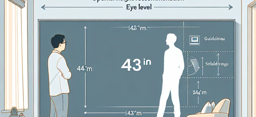 Оптимальна висота для встановлення телевізора 43 дюйма: рекомендації