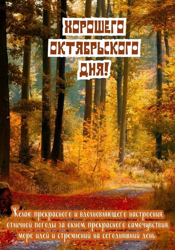 Світлого жовтневого дня з приємними емоціями