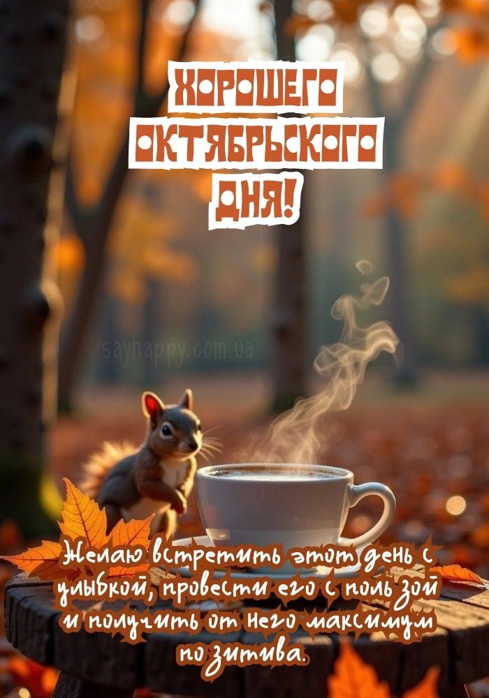 Жовтневий добрий день картинка