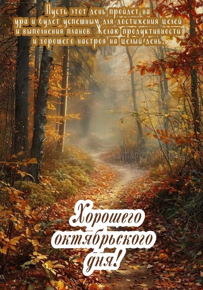Теплого жовтневого дня з легким осіннім диханням