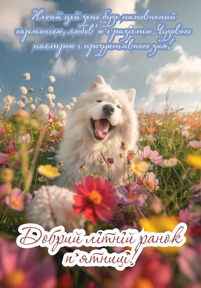 Сонячна пʼятниця, що починається з усмішки 
