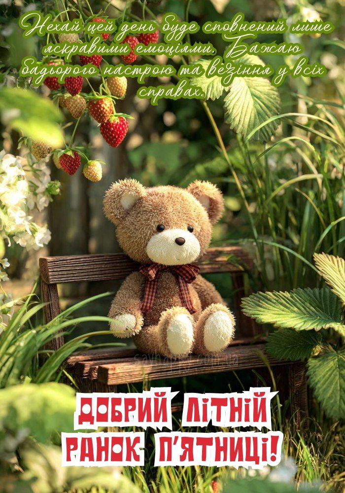 Літній настрій у пʼятницю з самого ранку 