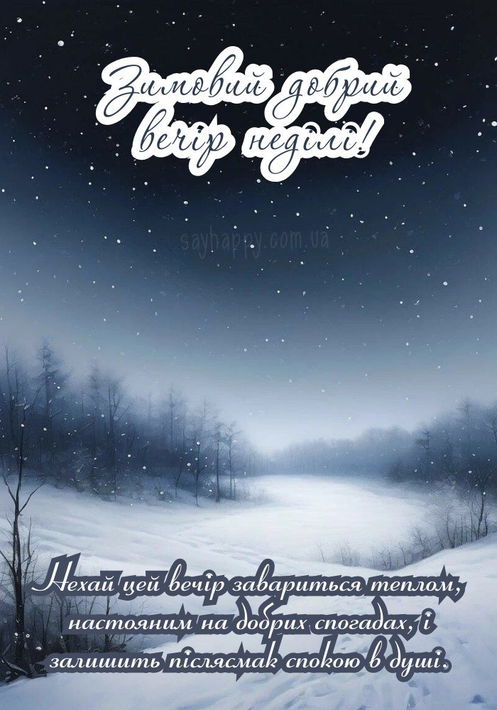 Прекрасний зимовий вечір