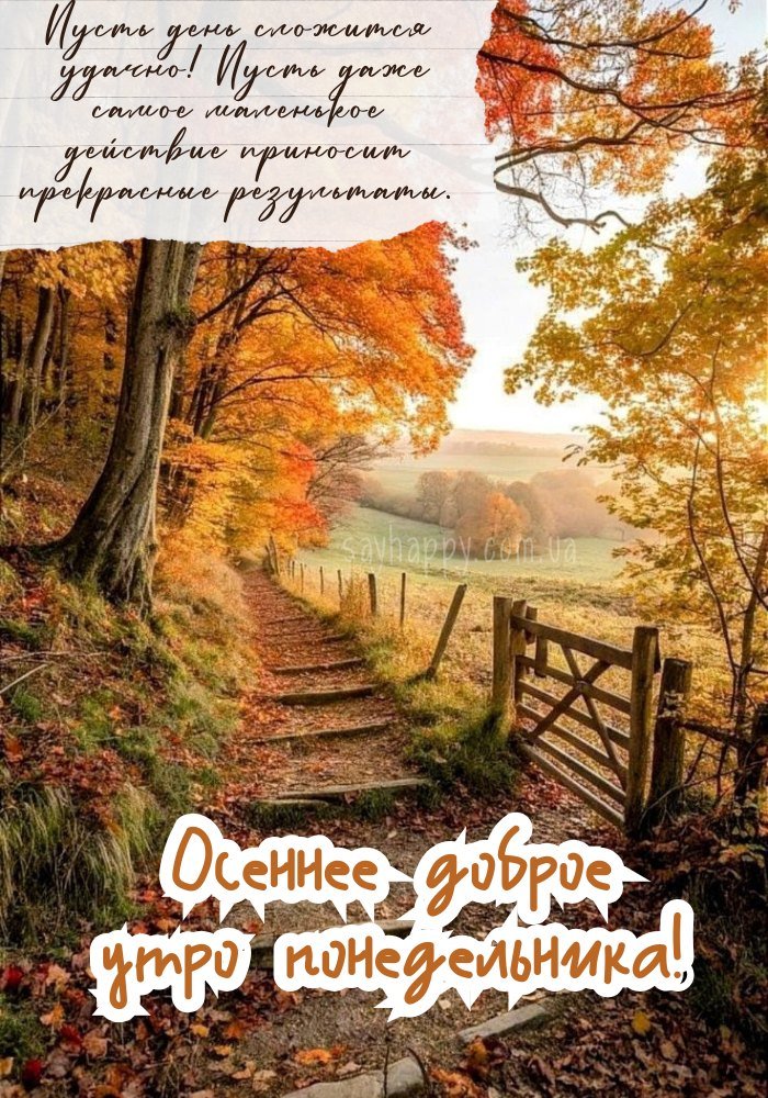 Спокій осіннього ранку понеділка
