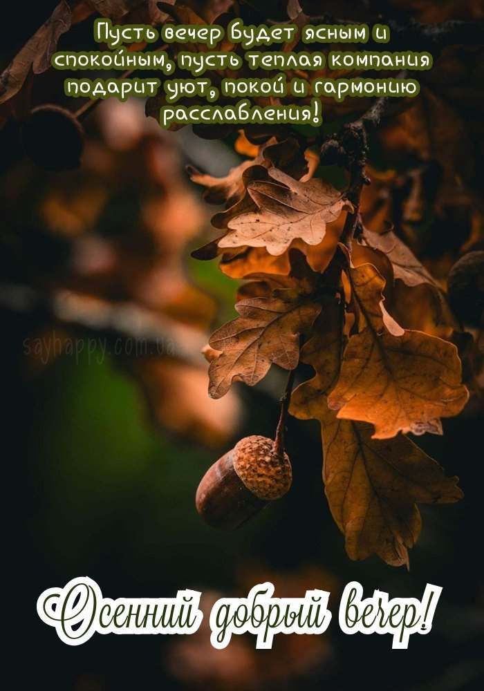 Осінній вечір може стати джерелом натхнення.