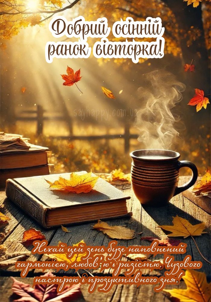 Гарного осіннього ранку вівторка!