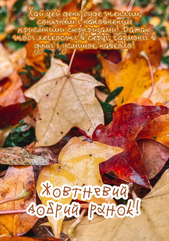 Настрій і гармонія кожного жовтневого ранку