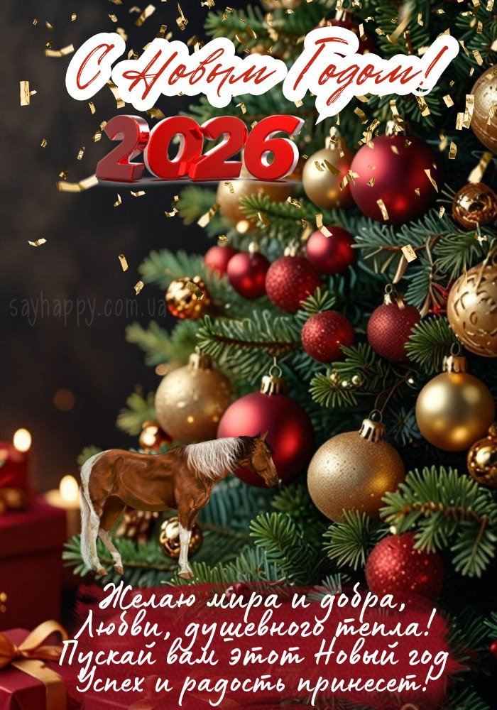 З Новим роком 2026, нехай щастя буде вашим постійним супутником.