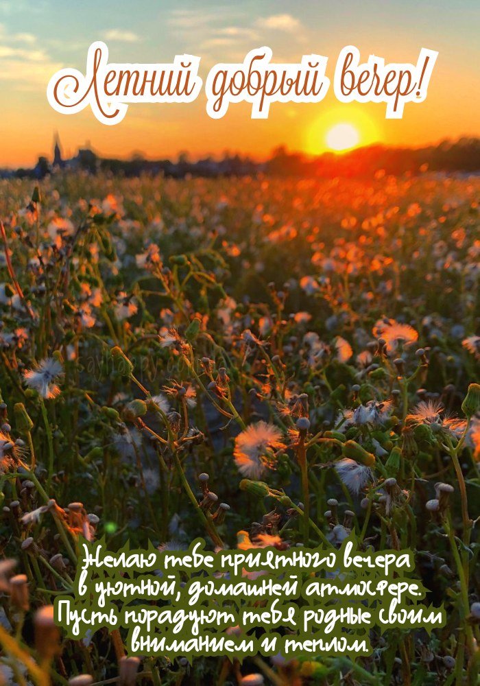 Картина спокійного літнього вечора