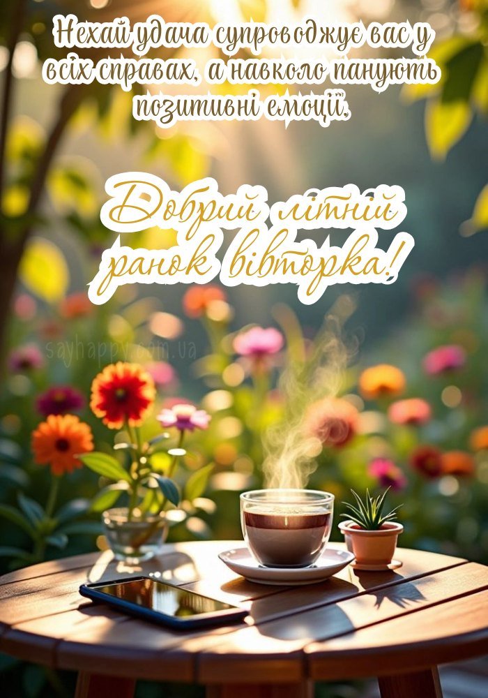 Початок дня у вівторок із літнім натхненням