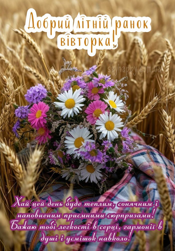 Світлий ранок літа у другий день тижня