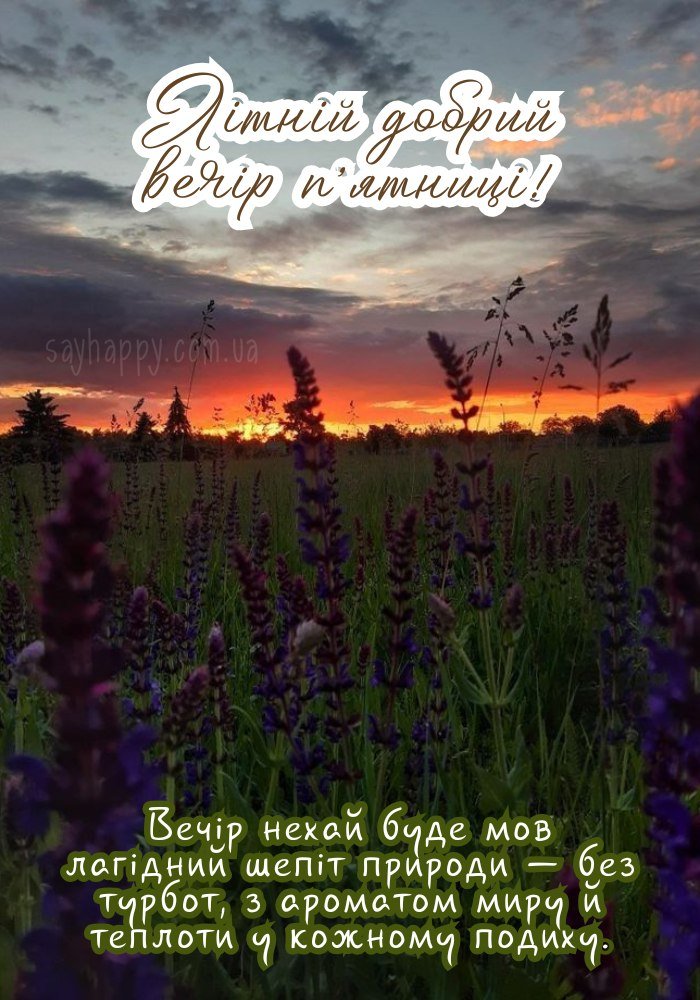 Хай у п’ятницю ввечері душа відпочиває