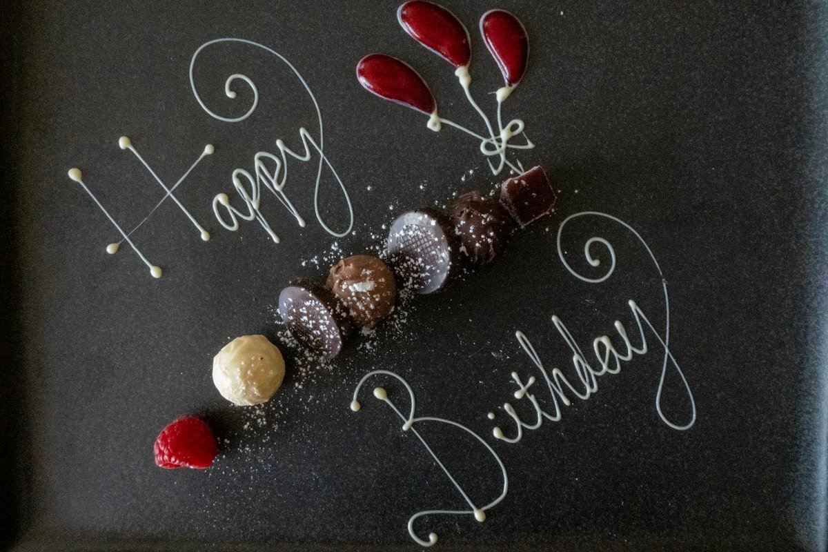 Напис Happy Birthday, листівка з днем народження сину від мами